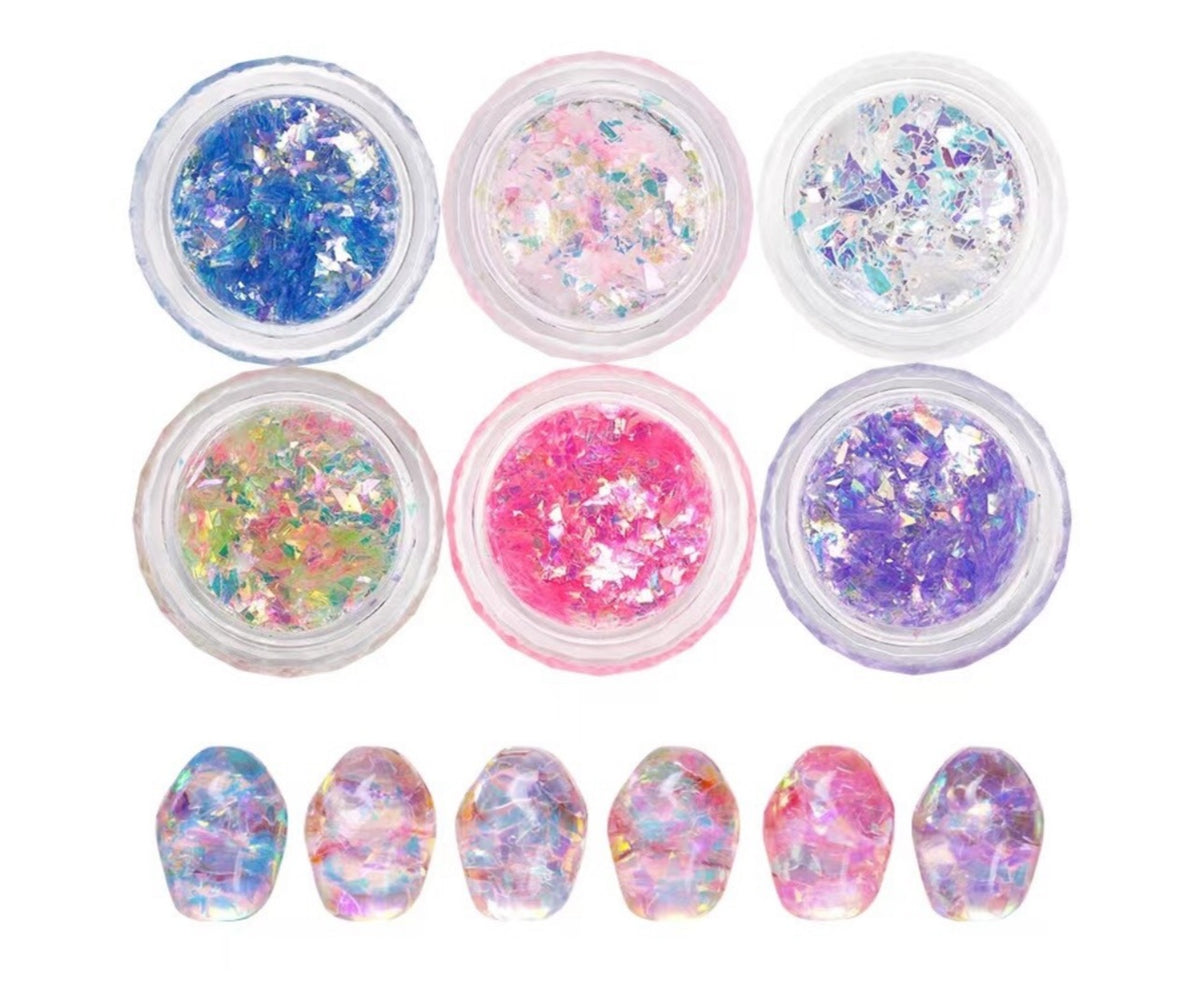 Chip Nail Decoration - 6 pcs set