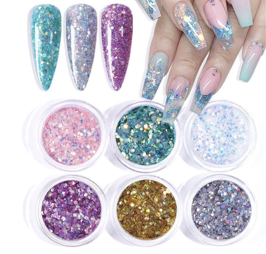 Sparkly Glitter - 6 colours set
