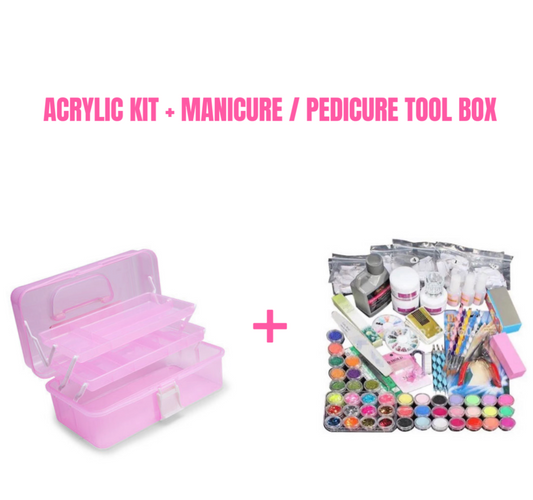ACRYLIC KIT + PEDICURE / PEDICURE TOOL BOX