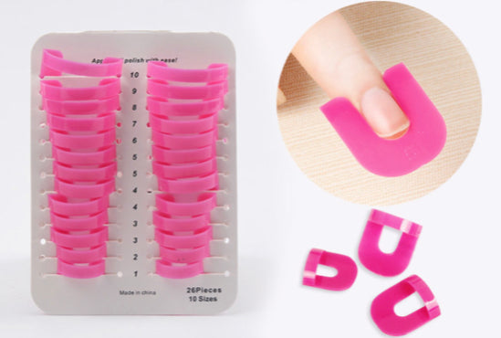 Spill-Resistant French Manicure Finger Cover Curve Molds Palisade clip