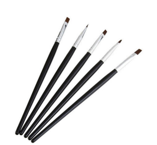 Gel brush Black - 5 pcs set