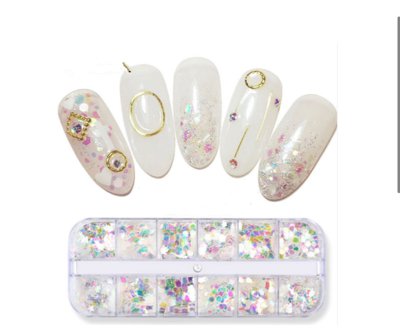 Grids Fantasy Transparent Sequins