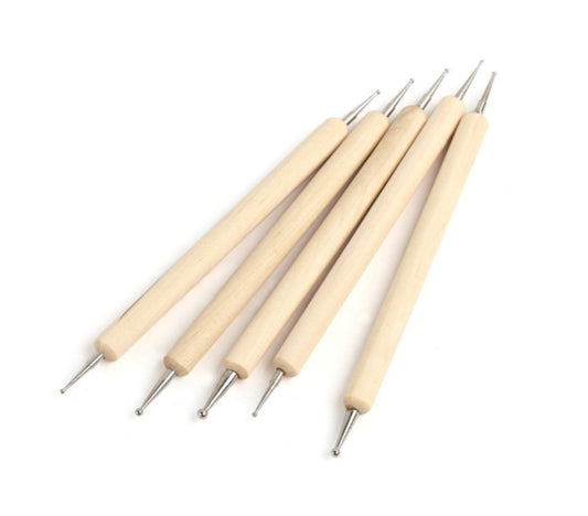 Wood Dotting Tool - 5 pcs