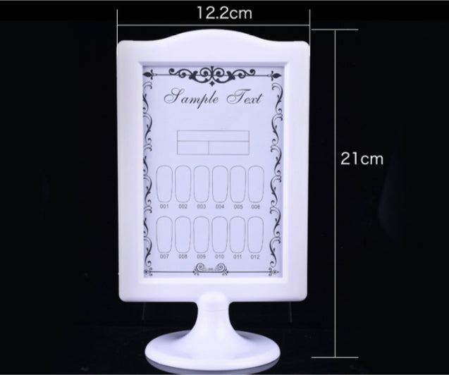 Nail Color Card Frame Display Swatch Panels