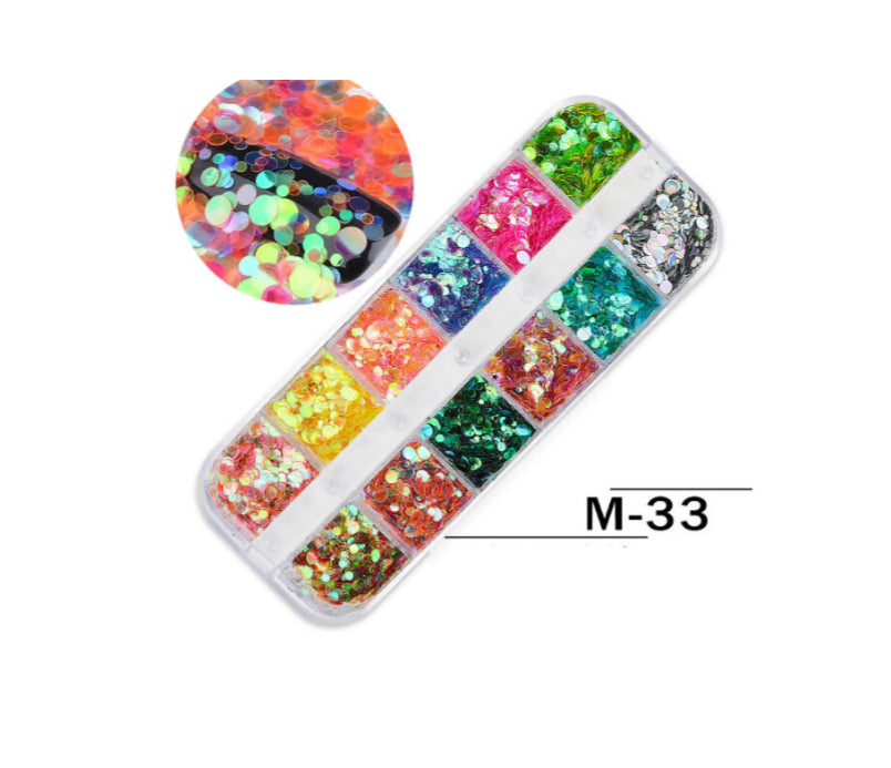 Mermaid Round Nail Decoration M-33