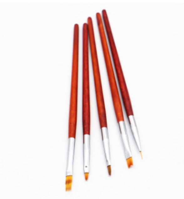 Ombre Red Hand Brush - 5pcs