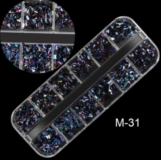 12 Grids Nail Decoration M-31