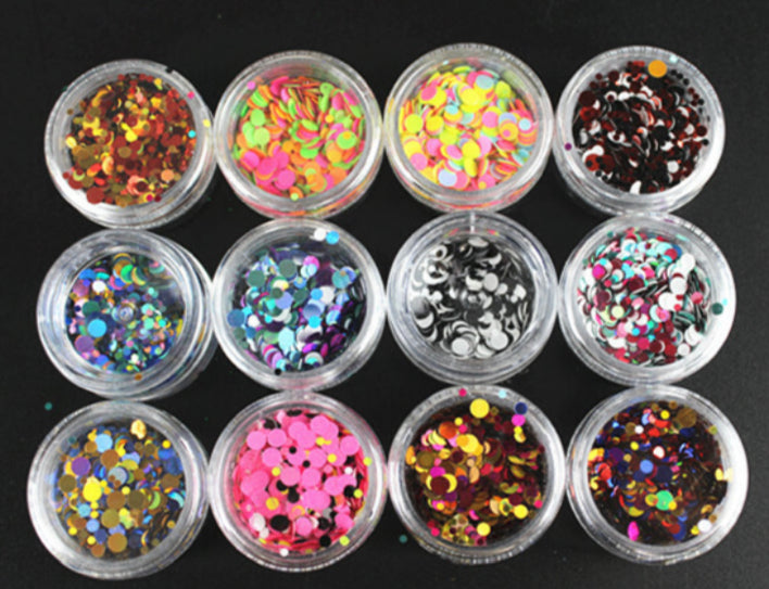 mix round glitter