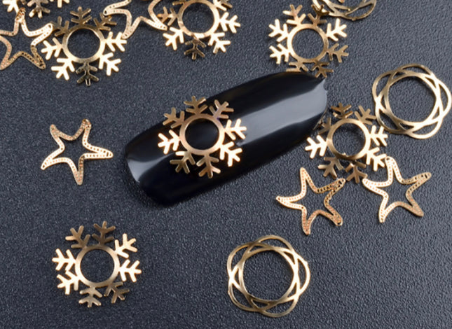 Metal cutout sequin snowflake