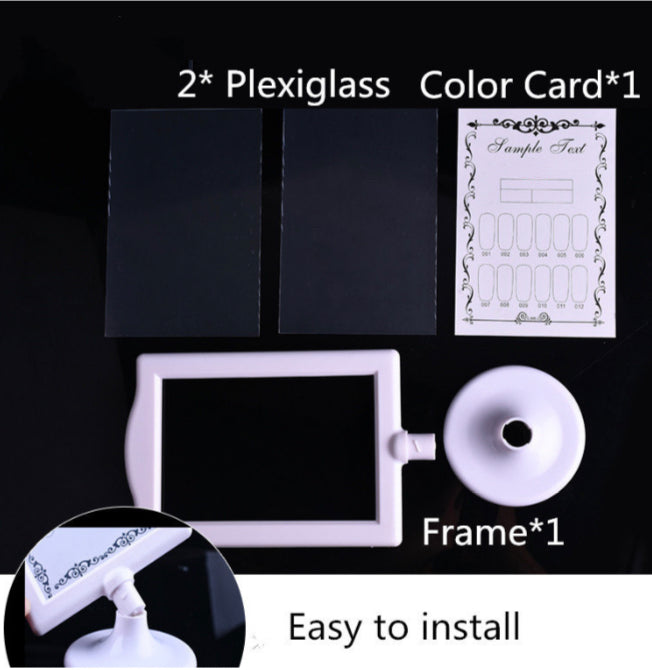 Nail Color Card Frame Display Swatch Panels