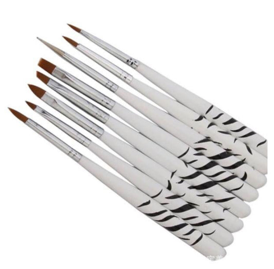 8 pcs Zebra Manicure Brush
