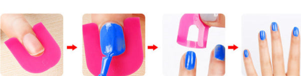 Spill-Resistant French Manicure Finger Cover Curve Molds Palisade clip