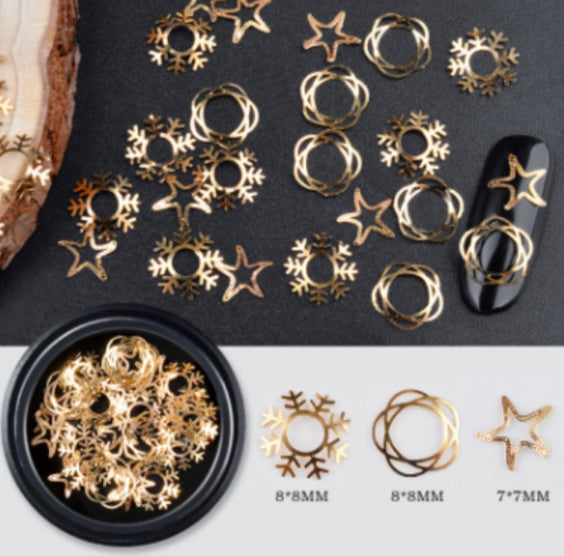 Metal cutout sequin snowflake