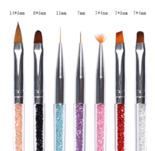 7pcs Diamonds Mianicure Brush