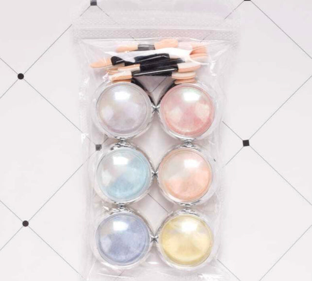 6pcs Different Color Aurora Neon Powder