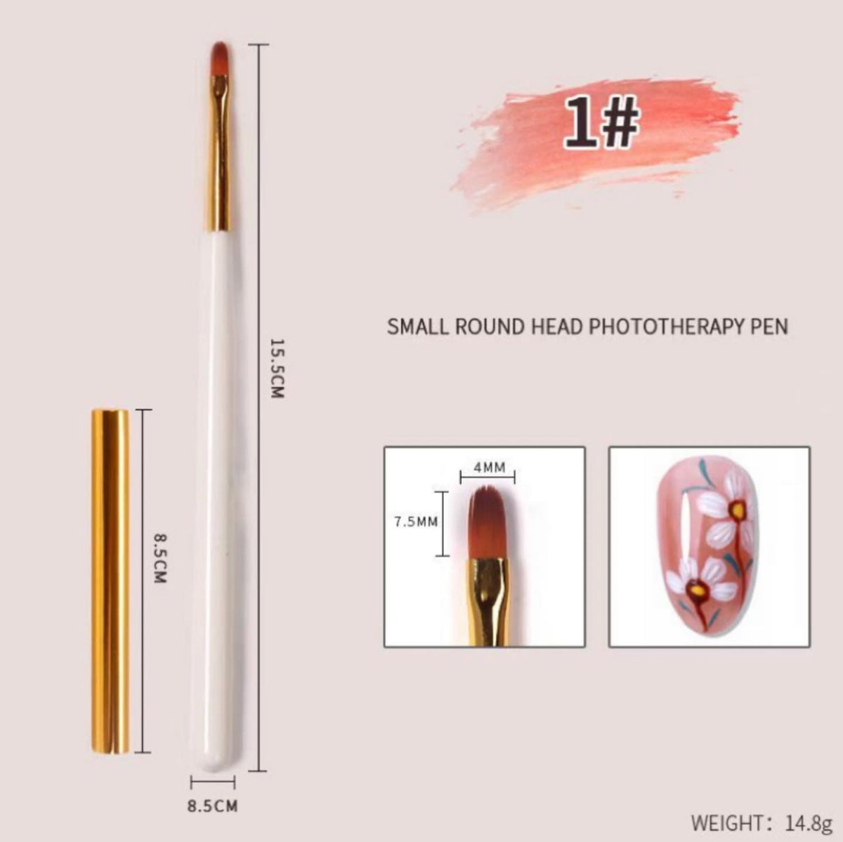 Nail Art Brush Set - 12 pcs