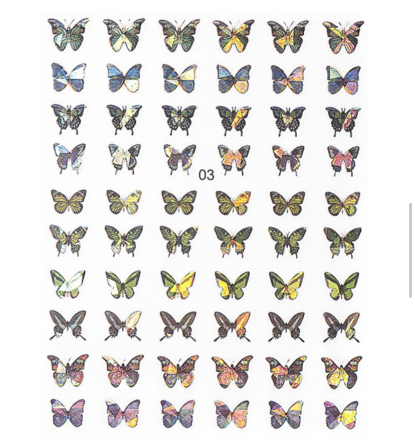 Laser Butterfly Sticker