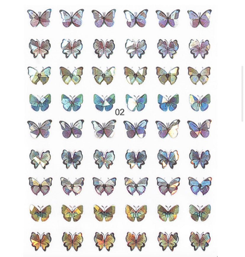 Laser Butterfly Sticker