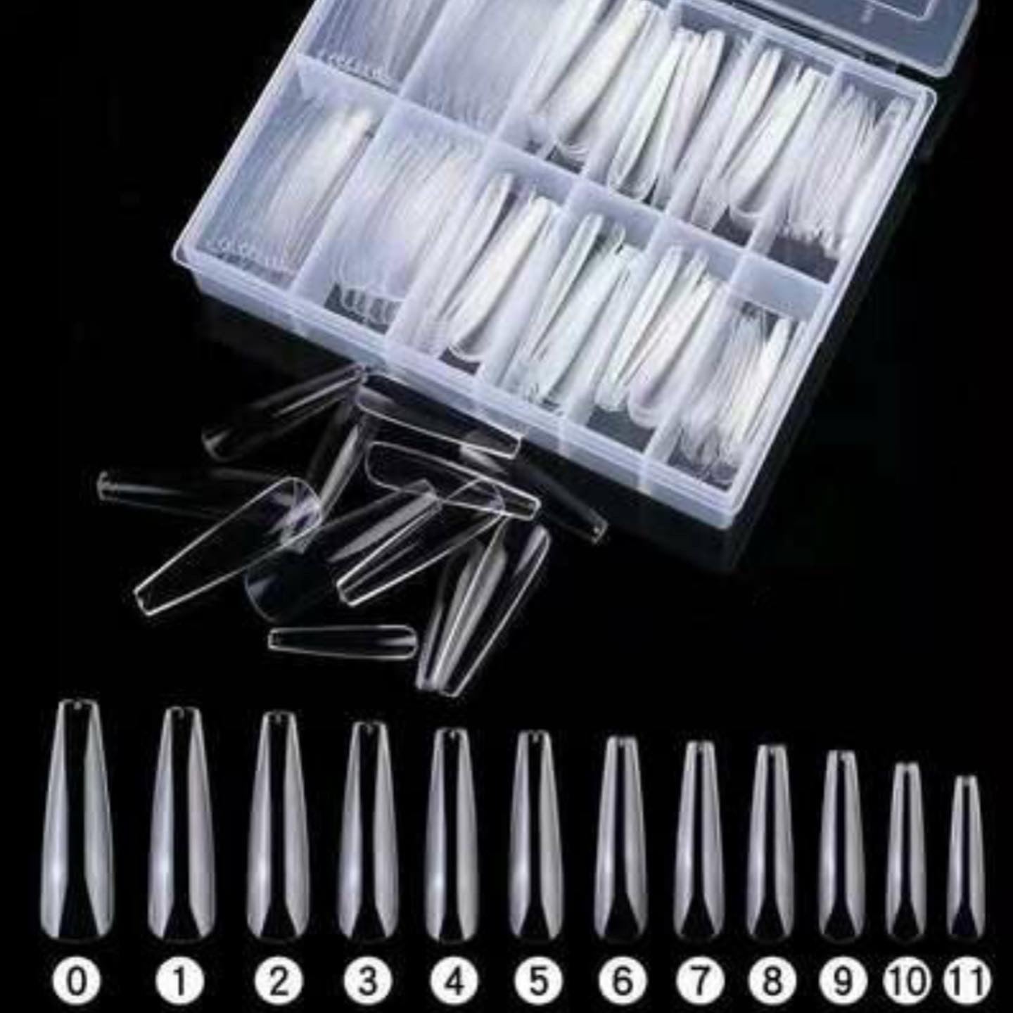 2XL Long Coffin Tips 120 pcs