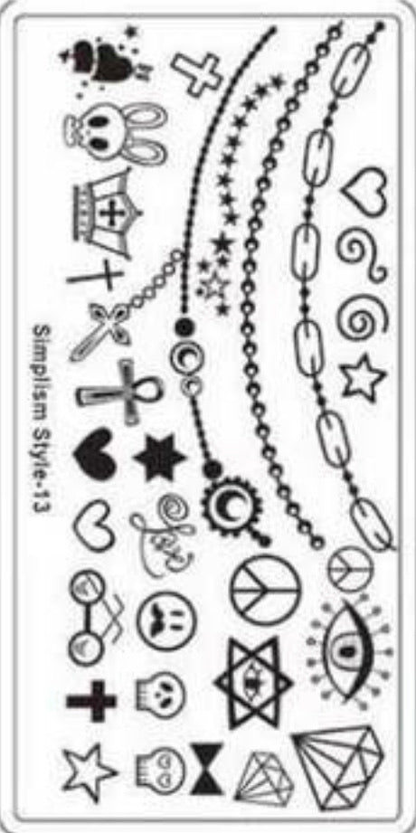 Nail Stamping Metal Plate