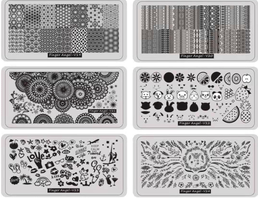 Nail Stamping Metal Plate - Finger Angel