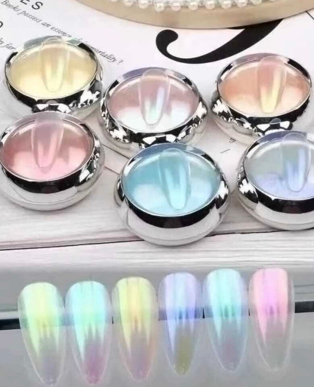 6pcs Different Color Aurora Neon Powder