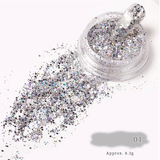 4 Colour Set Crystal Galaxy Nail Decoration Glitter
