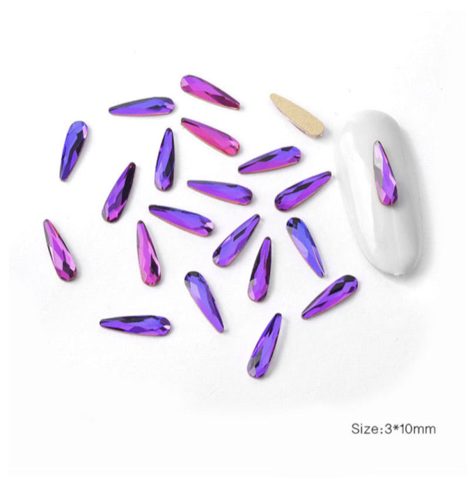 waterdrop diamonds Flat Bottom - 10 pcs bag
