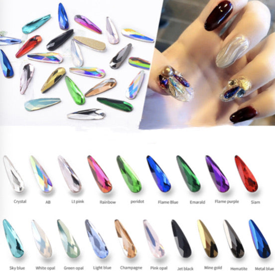 waterdrop diamonds Flat Bottom - 10 pcs bag