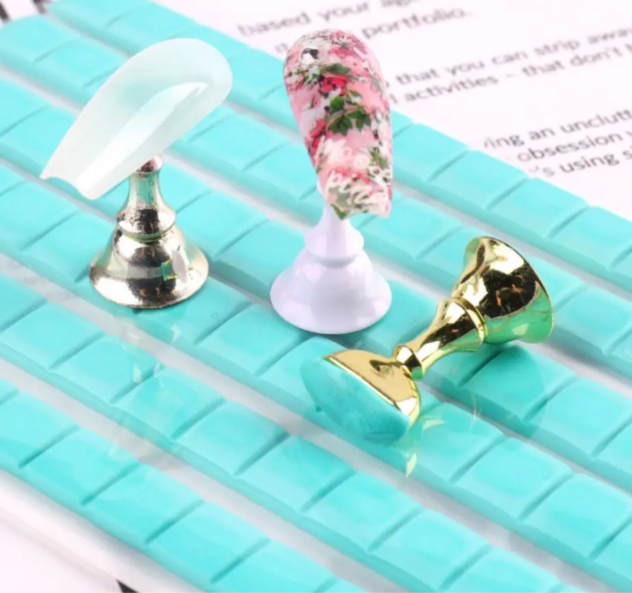 Reusable Adhesive For Nail Display