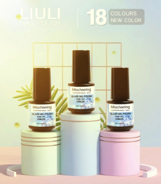 Glazed Gel Polish - 6 pcs set