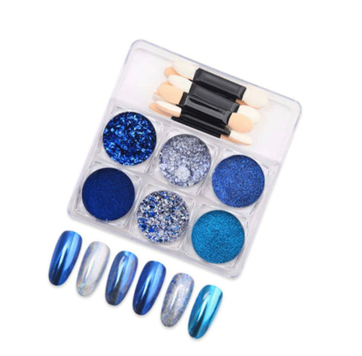 Powder + Glitter Set 6 pcs with brush