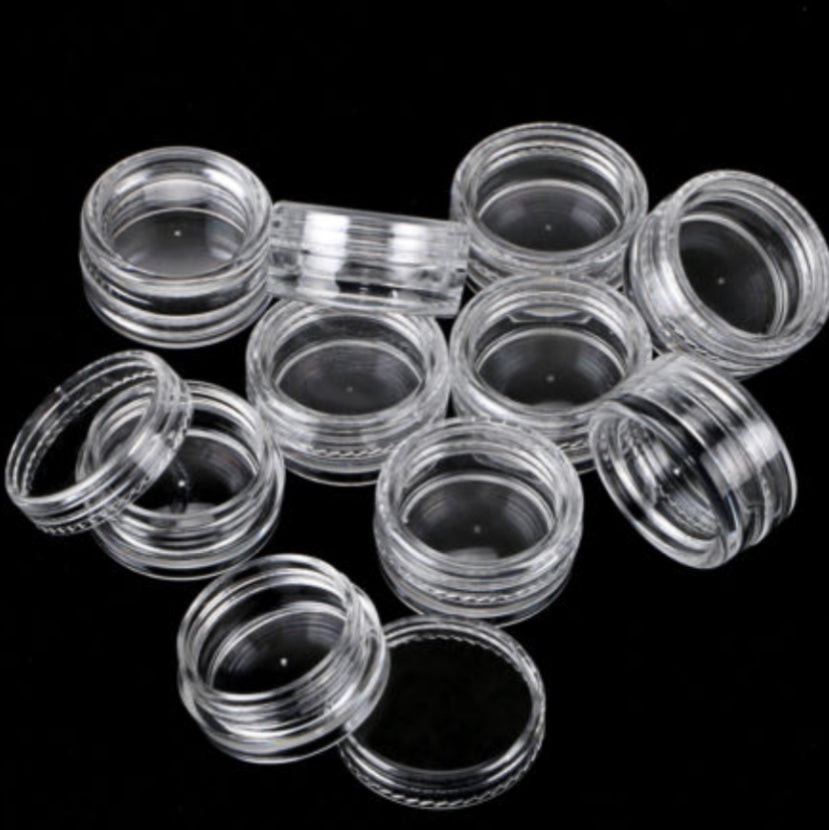 CLEAR EMPTY ROUND SMALL CONTAINER - 3g