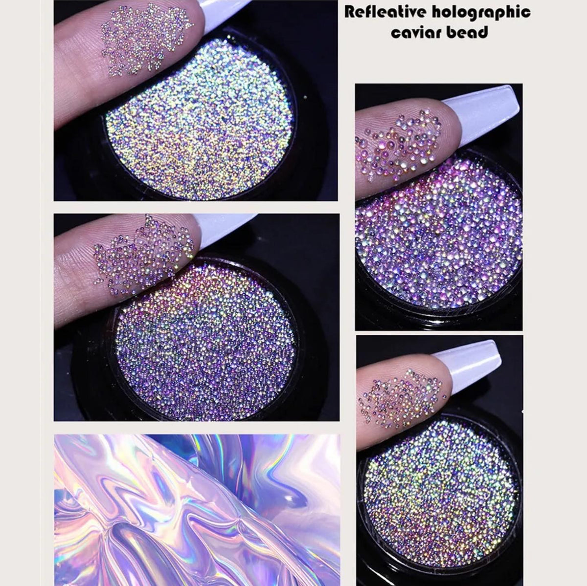 Laser 3D Nail Beads
