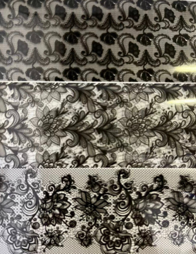 Black Lace Nail Foil Paper