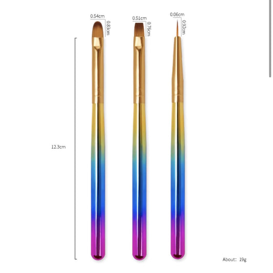 3pcs - gradual Manicure Brush