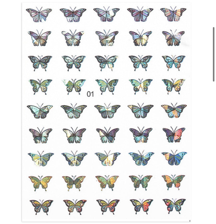 Laser Butterfly Sticker