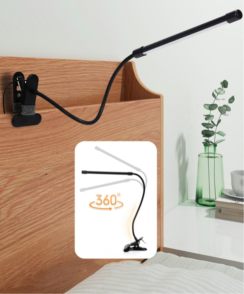 LED Desk Table Clip Lamp - 7W USB Cable