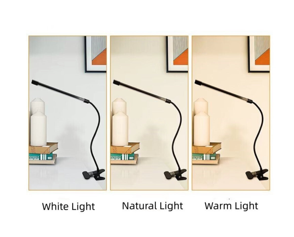 LED Desk Table Clip Lamp - 7W USB Cable