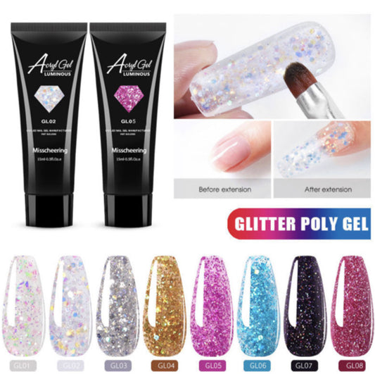Glitter Poly Gel - 15ml