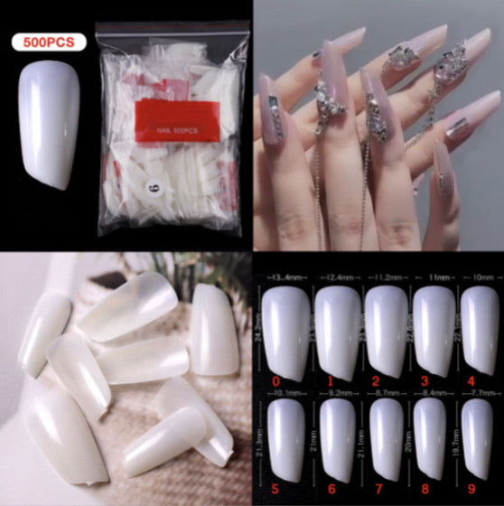 Lipstick Packet Nail Tips - 500pcs