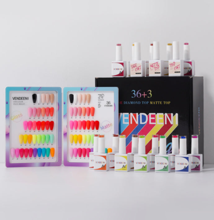 40 pcs Vendeeni UV Gel Polish Set + colour chart - 03