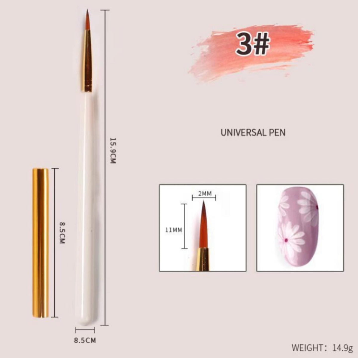 Nail Art Brush Set - 12 pcs