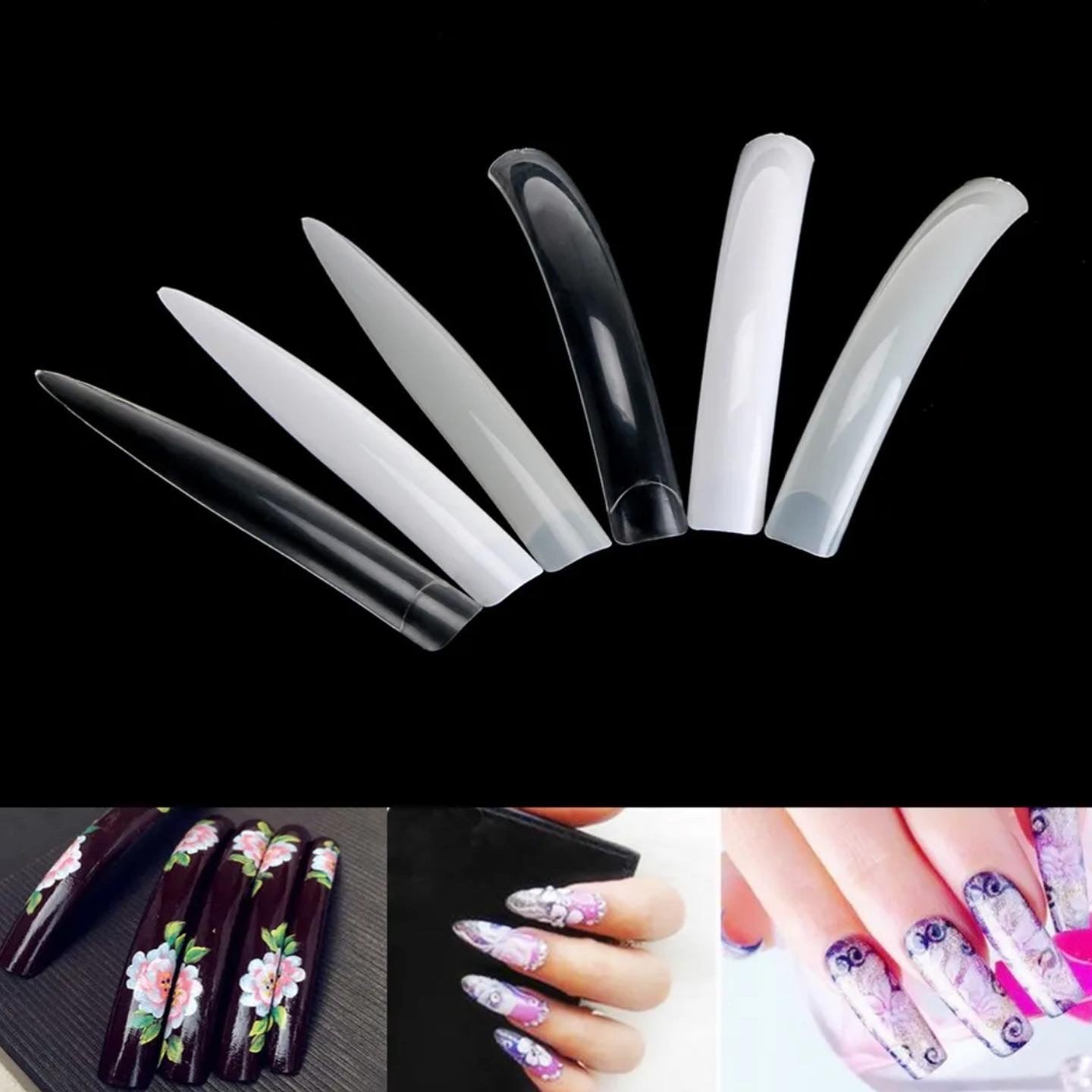 Stiletto tips- XXL Half Cover Tips