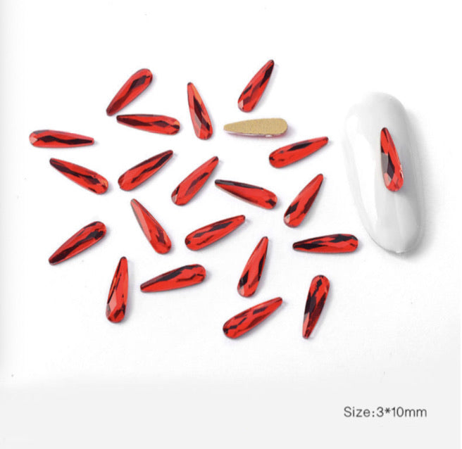 waterdrop diamonds Flat Bottom - 10 pcs bag
