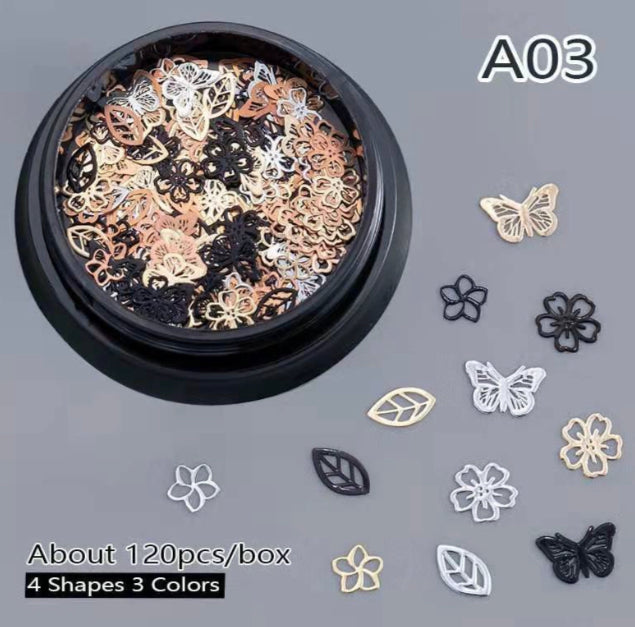 Black Pot 4 shapes Nail Art