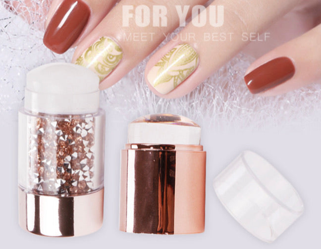Silicone Diamond Handle Double Heads Stamper