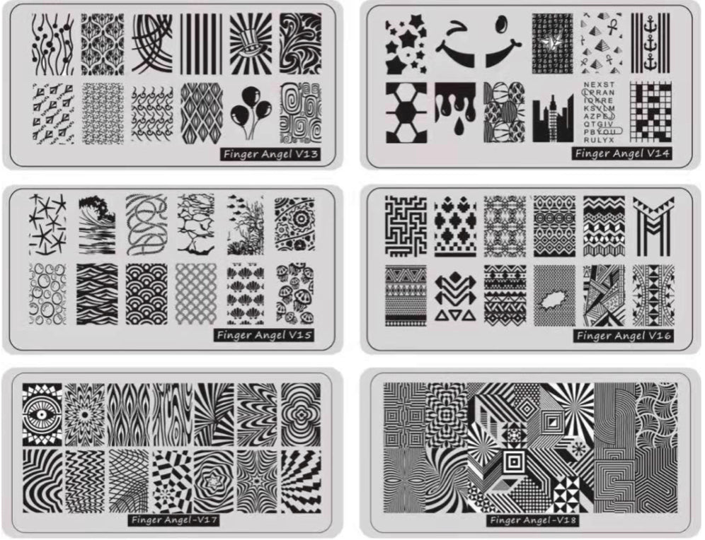 Nail Stamping Metal Plate - Finger Angel