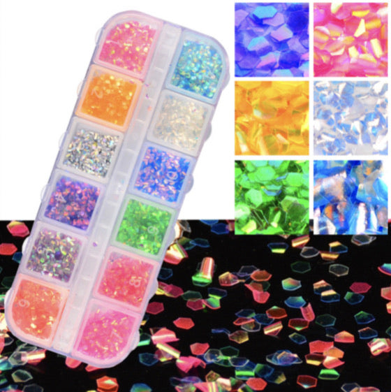 hexagon Nail Art - 12 colour