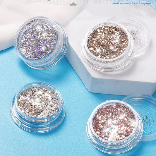 4 Colour Set Crystal Galaxy Nail Decoration Glitter